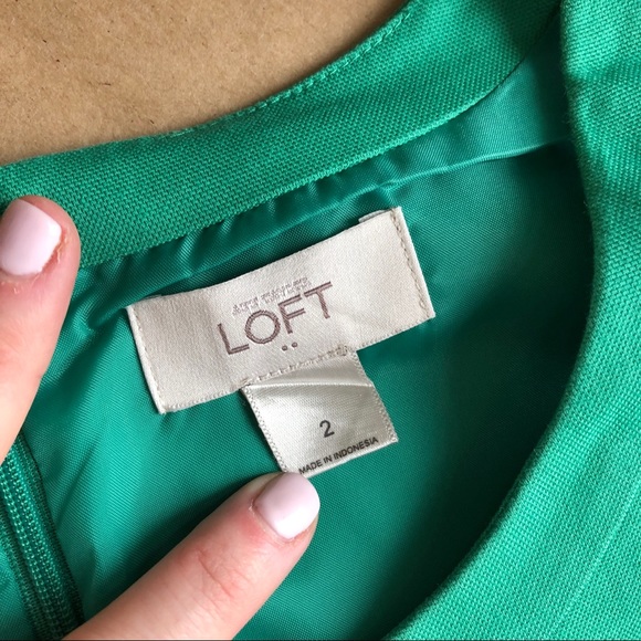 Ann Taylor LOFT Green Shift Dress - Picture 2 of 4